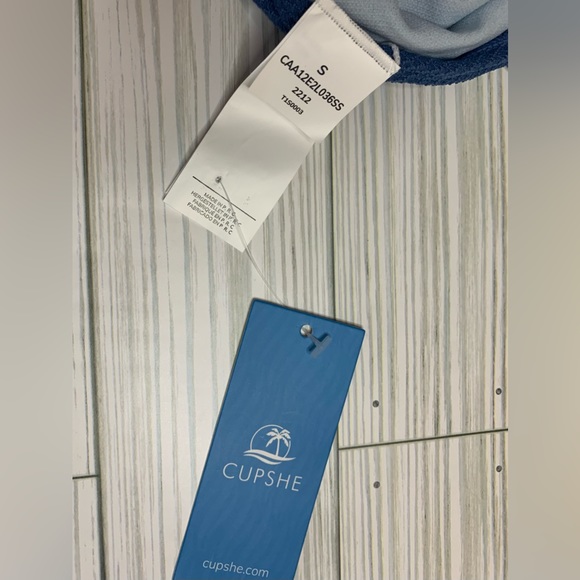 NWT Cupshe one piece v-neck with cut-outs-Navy Women’s Small - Picture 7 of 7